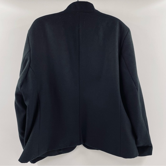 NWT Chico’s Smooth Plush Kelly Ann Black Felt Jacket XL 16-18 Hook Eye Closure - Picture 5 of 8